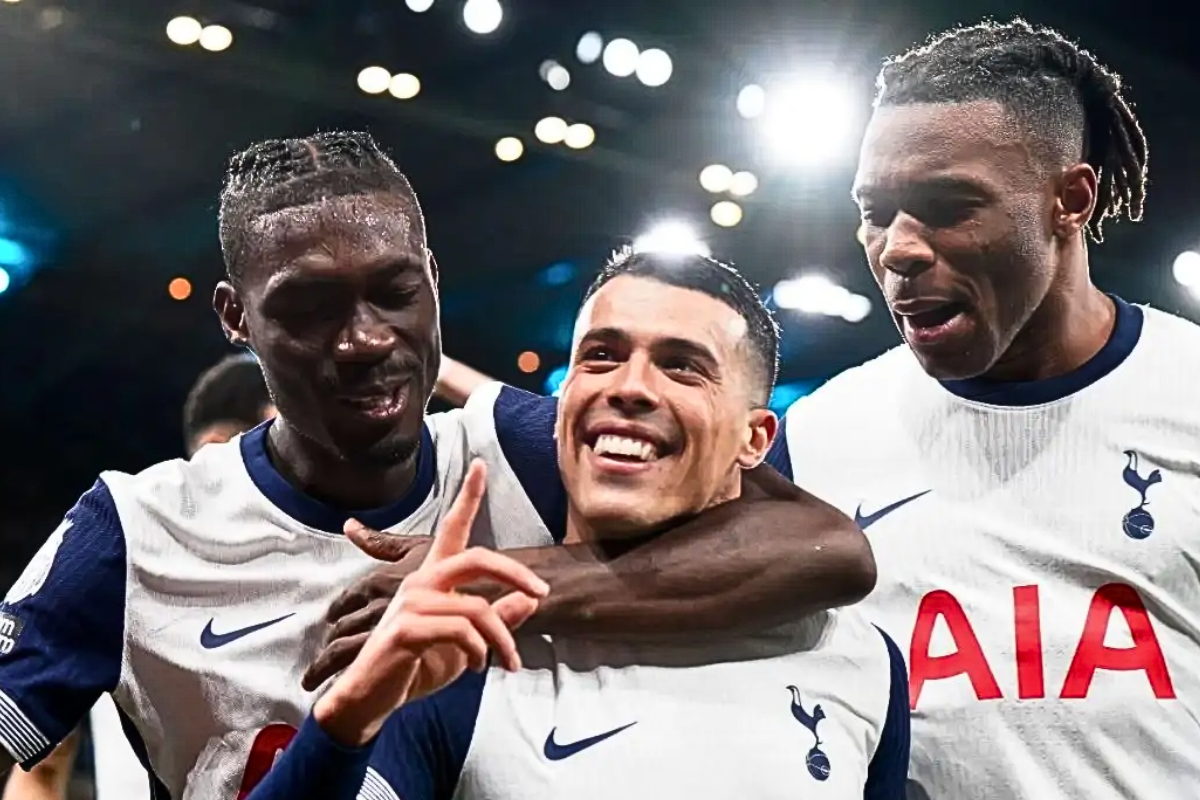 Pedro Porro doubled Tottenhamโs lead just before halftime.
