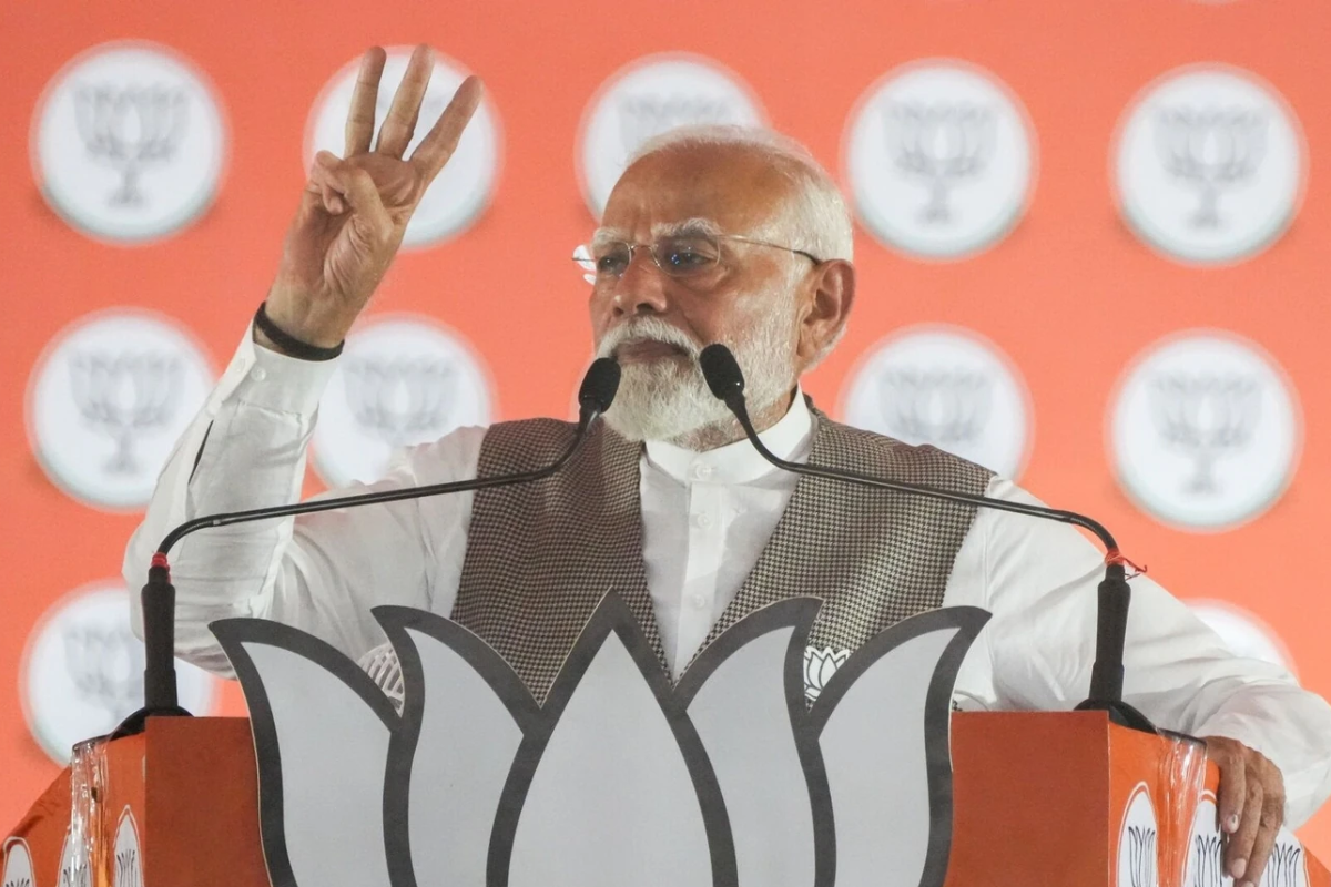 PM Modi addresses ‘Viksit Delhi Sankalp Rally’ in Yamuna Khadar.