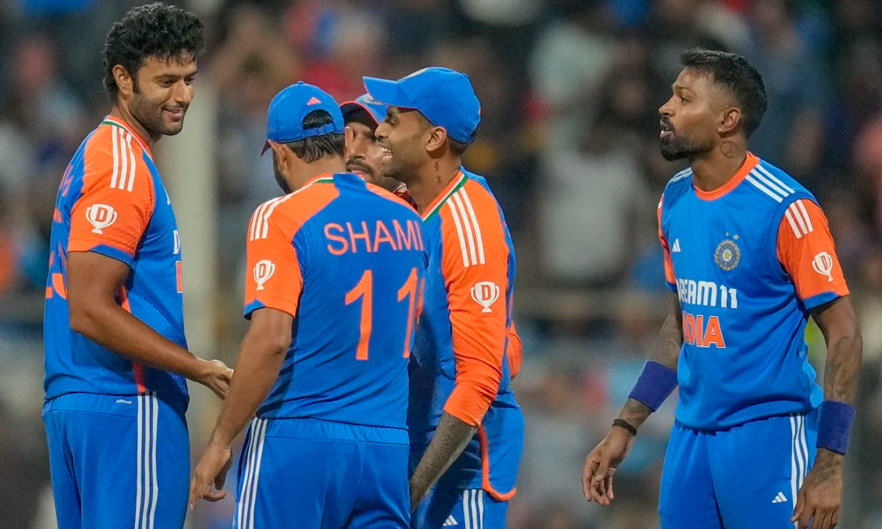 Indian bowlers wreak havoc, tearing through the English batting lineup.