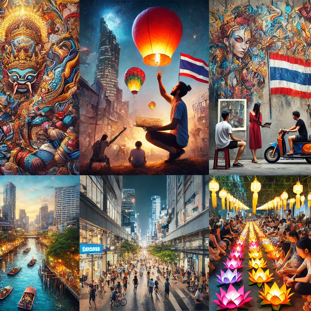 The vibrant spirit of Bangkok's dreamers, shaping the city's creative future.