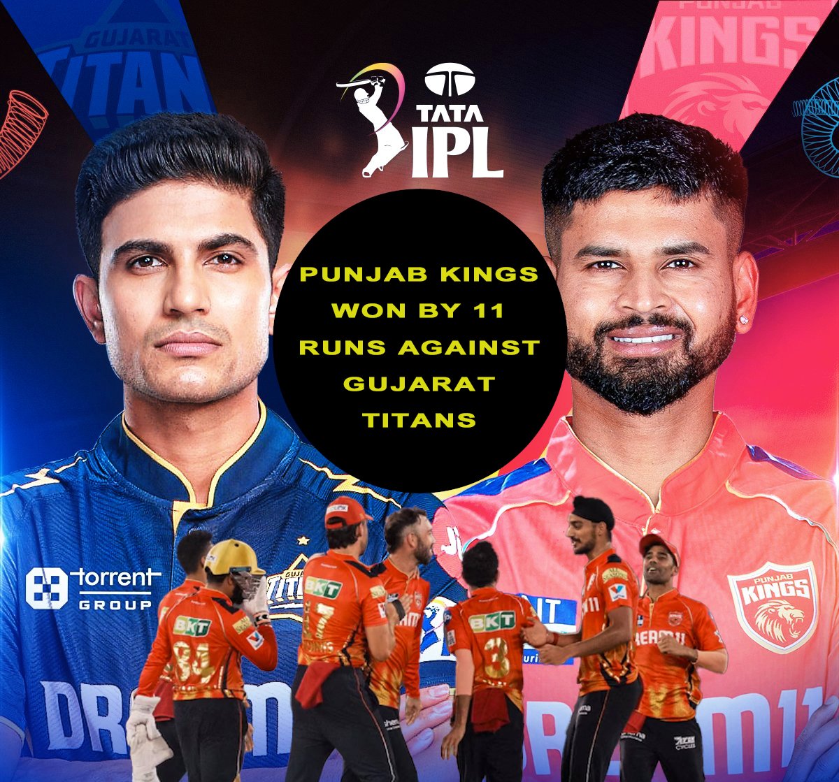 Shreyas Iyer-led Punjab Kings secured a thrilling 11-run victory over Gujarat Titans, marking a brilliant start to their campaign.