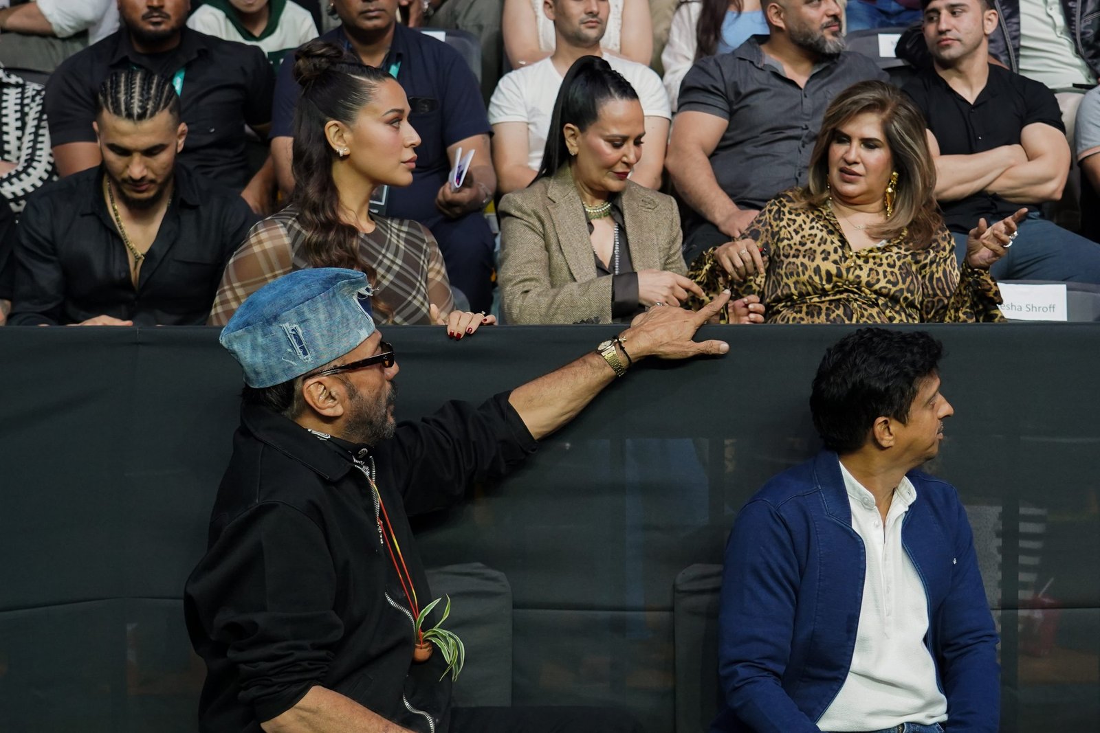 Jackie Shroff enjoyed the game along with his daughter and wife. (Photo by Ritik Sharma)