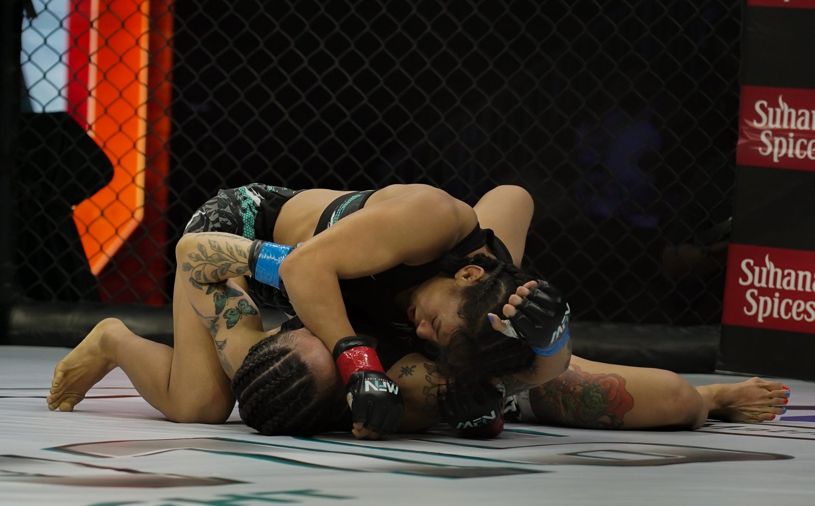 India's Sonam Zomba pounded heavy strikes on Singapore's Shiyin Tan.