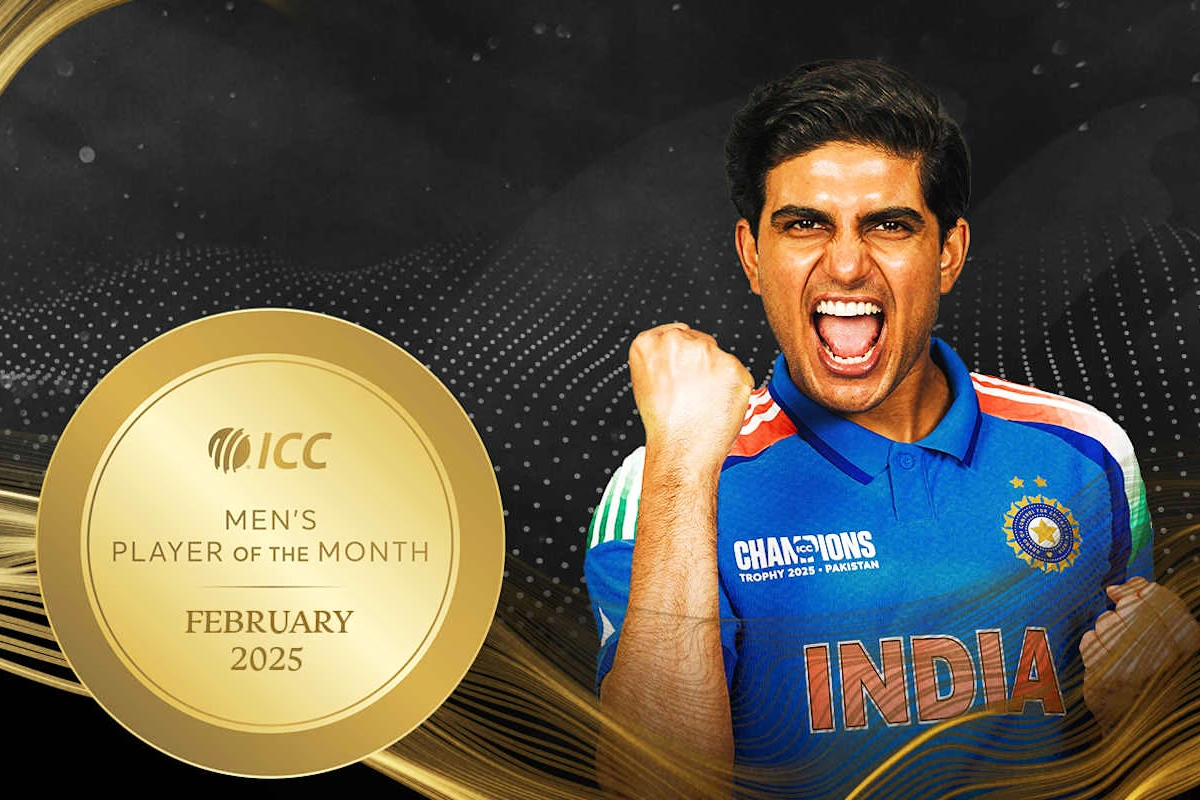 ICC Men’s Player of the Month: Shubman Gill wins February 2025 award