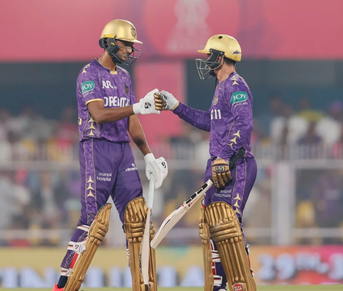 Quinton de Kock and Angkrish Raghuvanshi took KKR to victory against RR.