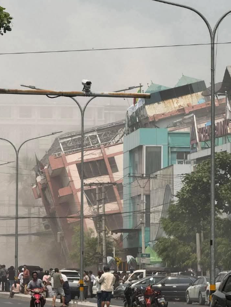 Multiple buildings destroyed in devastating quake.