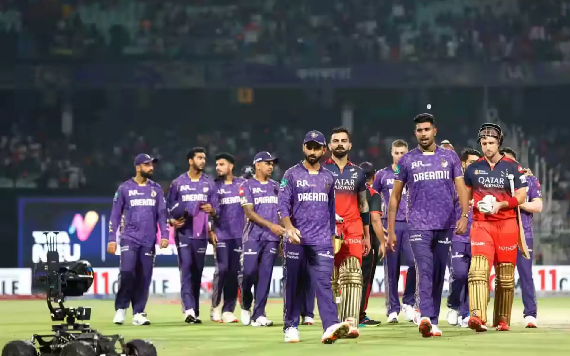 RCB triumphs over KKR by 7 wickets in the IPL 2025 opener.