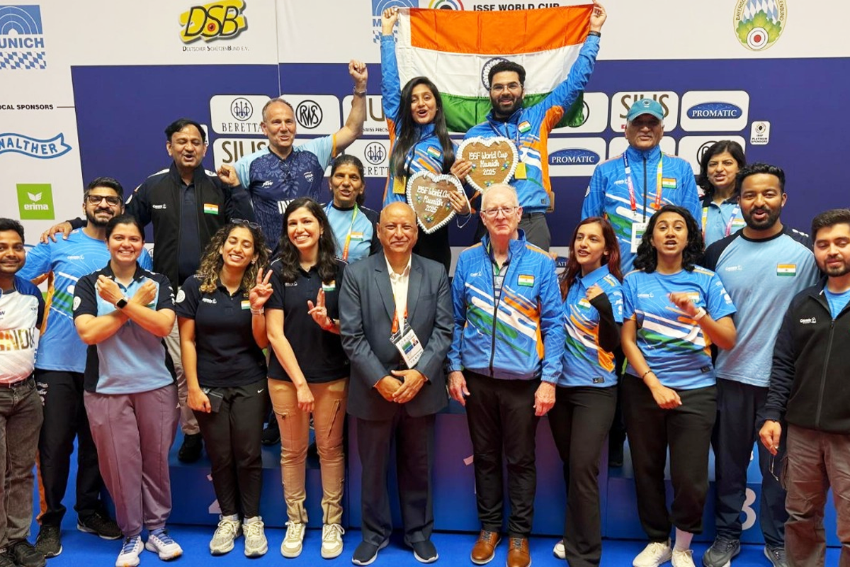 India Shines at ISSF Munich: 2 Gold, 2 Bronze, 3rd Place Finish