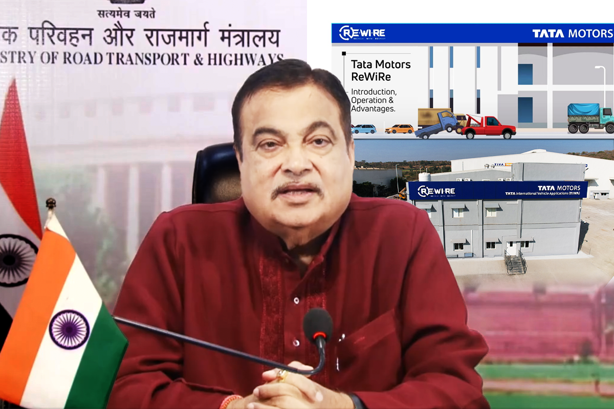 Nitin Gadkari Inaugurates Tata Motors’ Scrap Units in Raipur, Lucknow