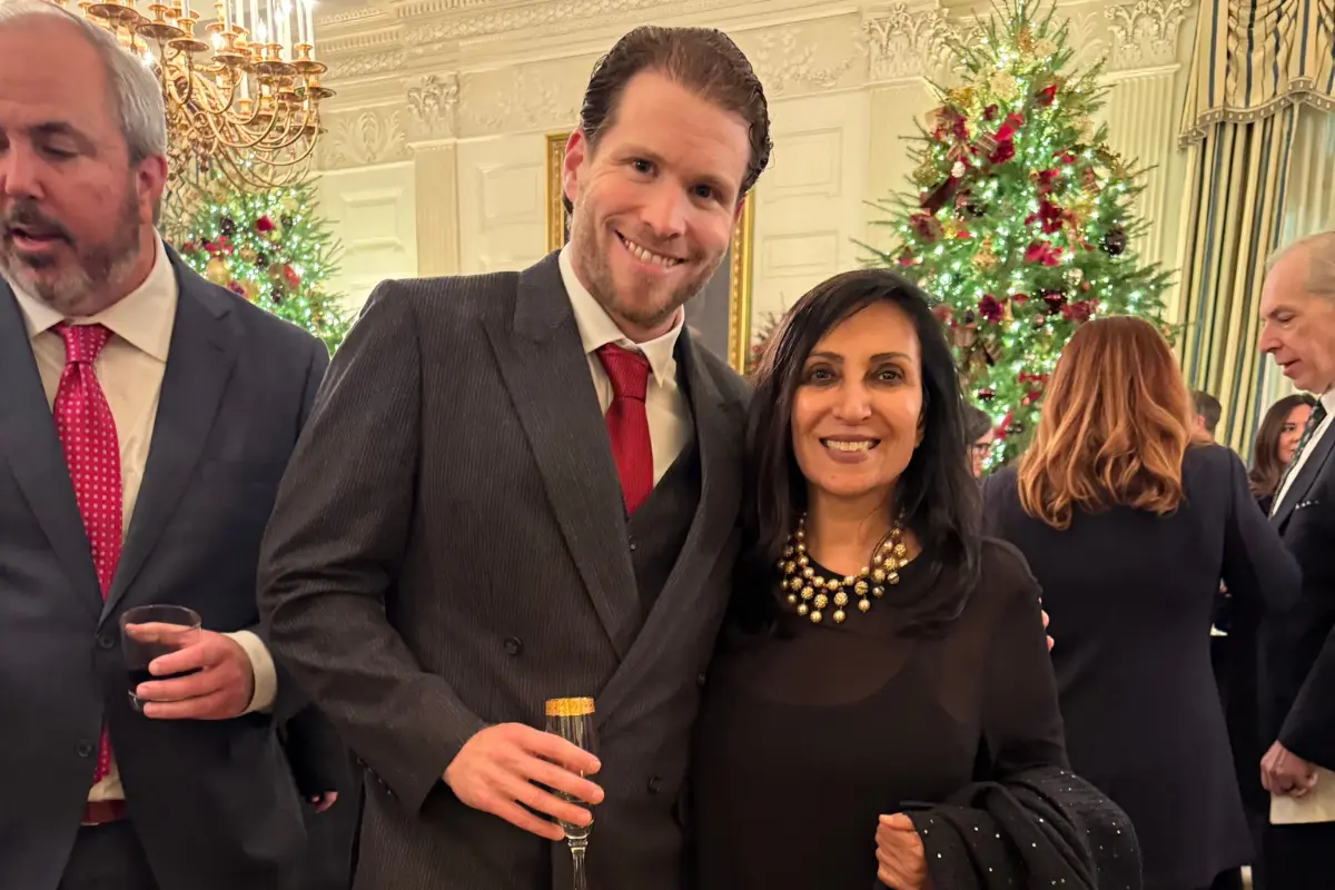 Asha Jadeja Motwani Attends White House Christmas Party with Palantir